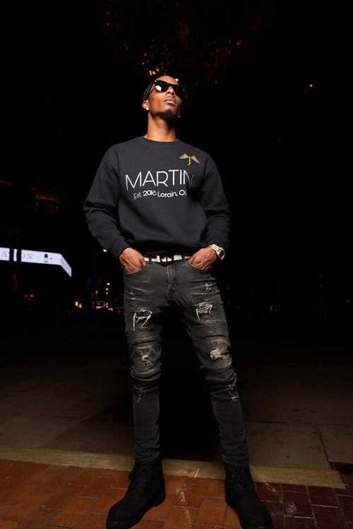 Black Martin Crewneck